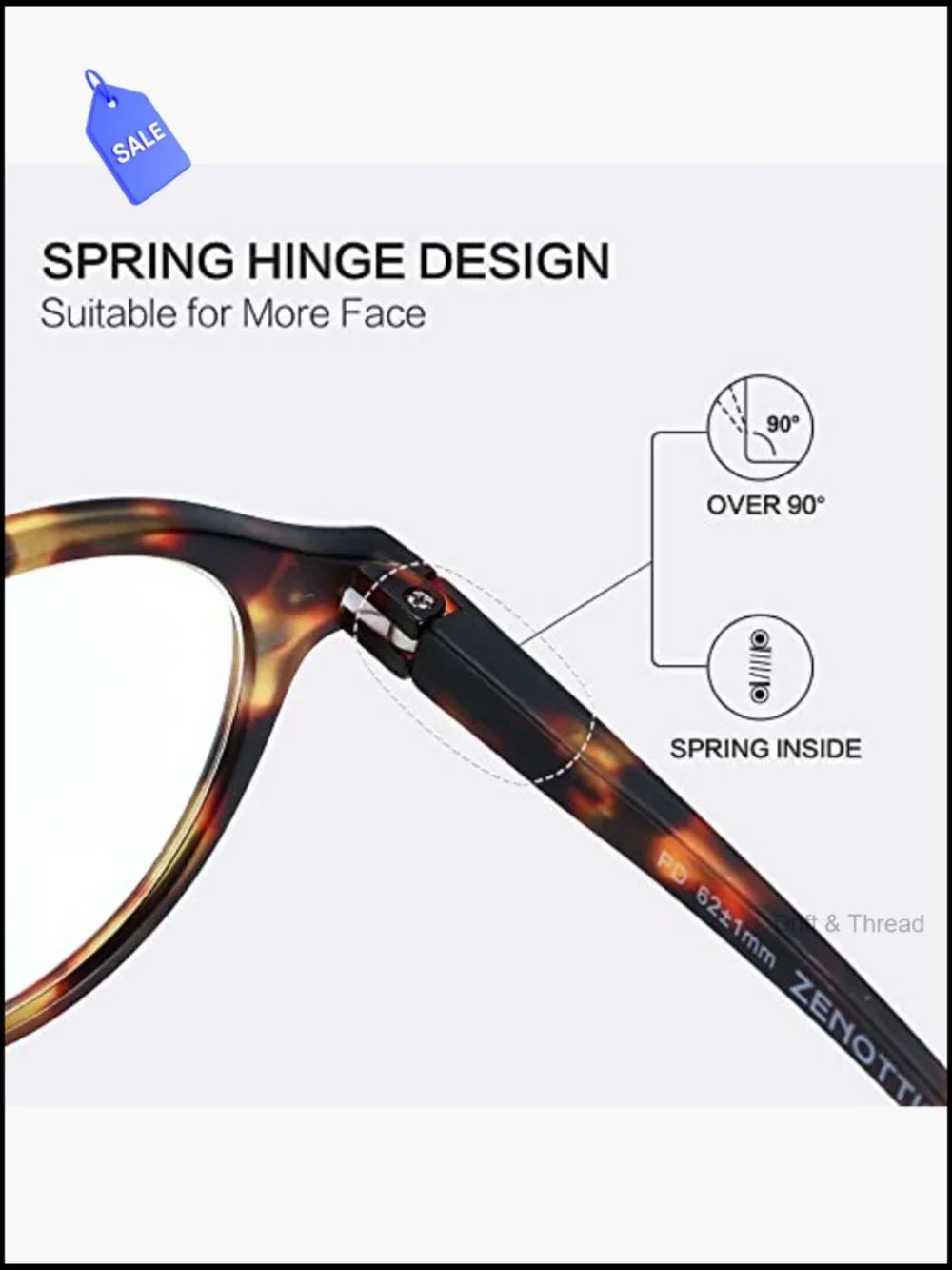 Round Blue Light Blocking Reading Glasses with Anti-Fatigue Lens